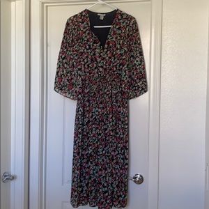 H&M floral print midi dress